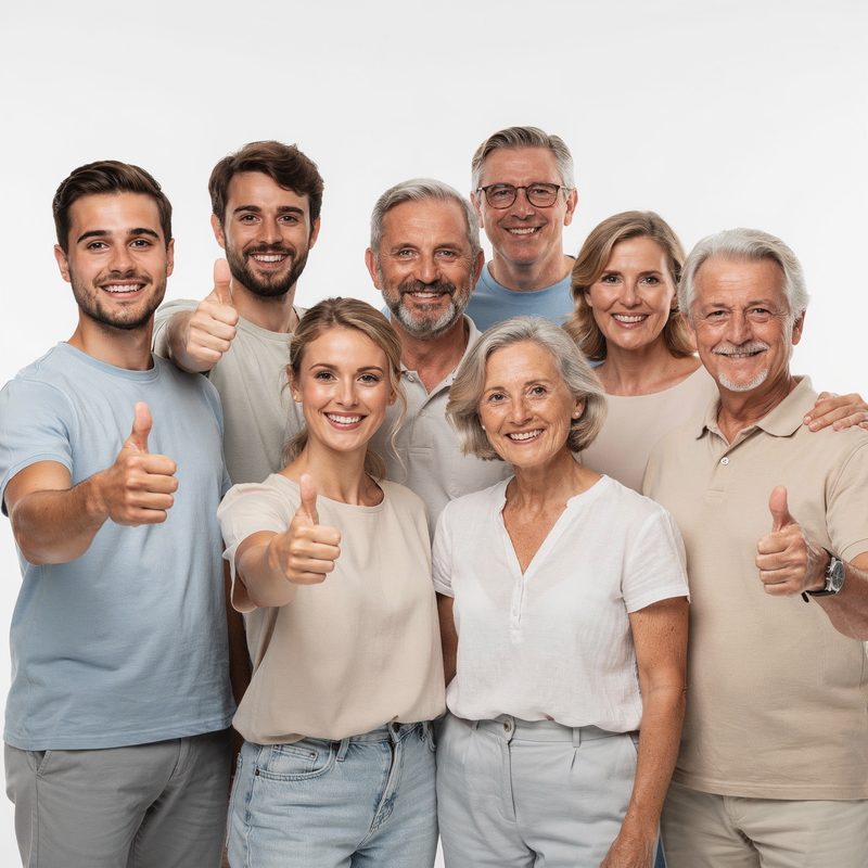 Glückliche Schweizer Familie vergleicht Krankenkassenprämien